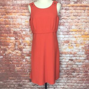 Donna Ricco Orange Sleeveless Sheath Dress
